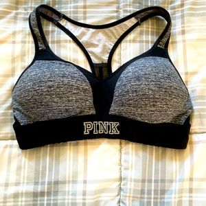 Victoria’s Secret pink size small sports bra gray and black